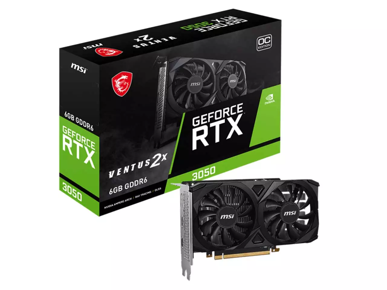 کارت گرافیک ام اس آی GeForce RTX 3050 VENTUS 2X 6G OC