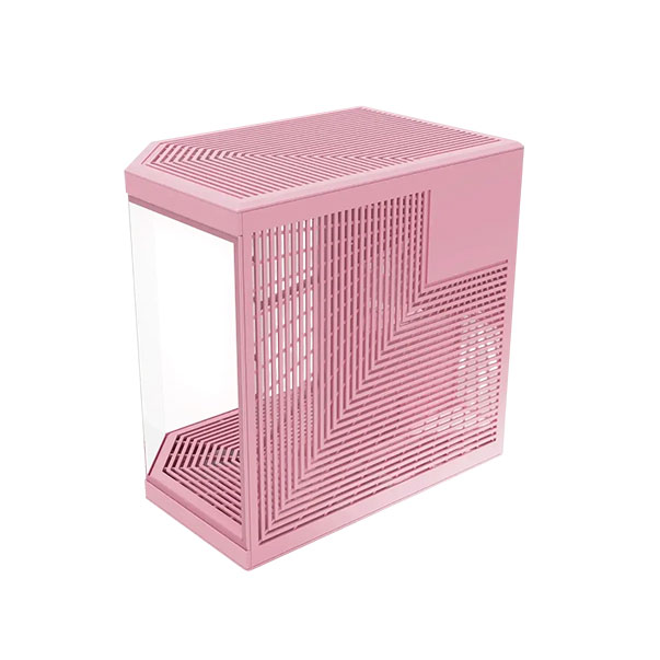 کیس کامپیوتر هایت Y70 Strawberry Milk Mid Tower صورتی نمای کنار