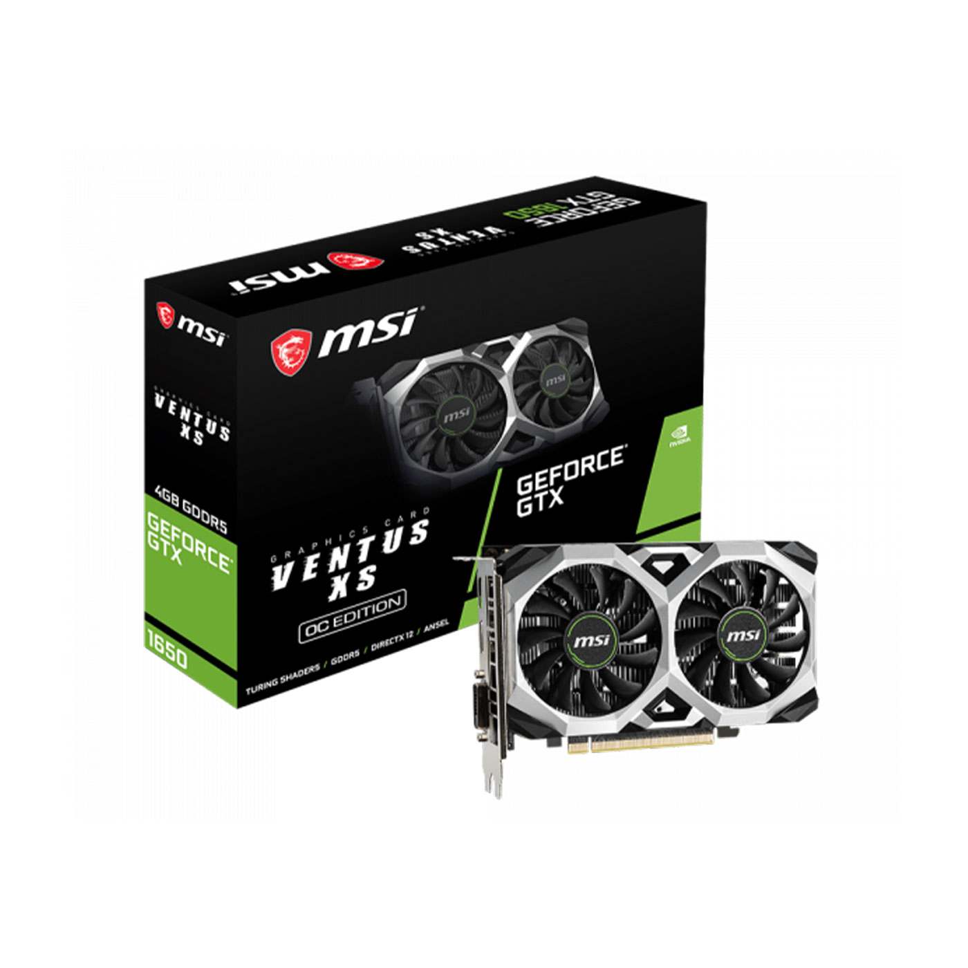 کارت گرافیک ام اس آی GeForce GTX 1650 VENTUS XS 4G OC V3 با حافظه 4 گیگابایت