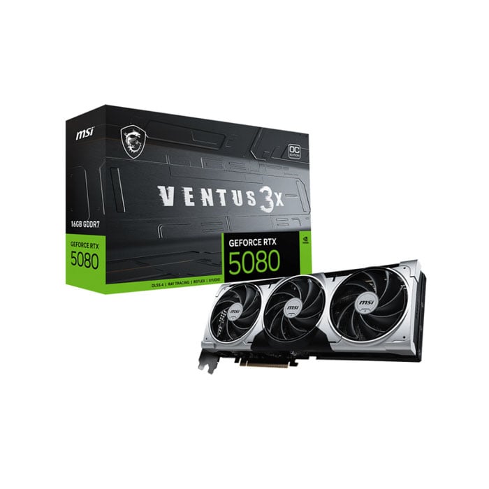 کارت گرافیک ام اس آی GeForce RTX 5080 16GB VENTUS 3X OC PLUS