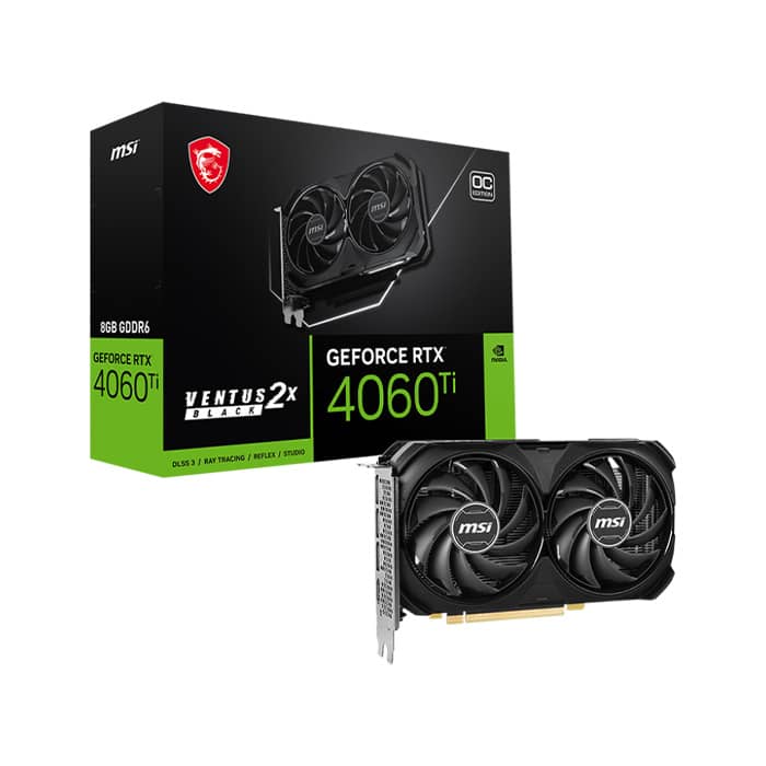کارت گرافیک ام اس آی GeForce RTX 4060 Ti VENTUS 2X BLACK 8G OC