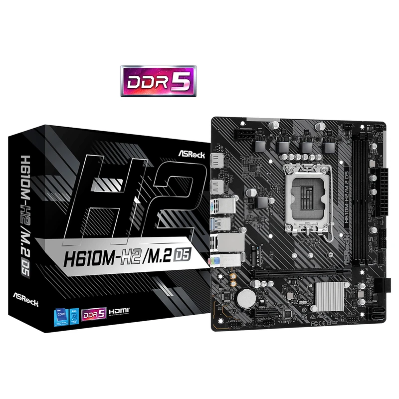 مادربرد ازراک H610M-H2 M.2 DDR5 نمای جعبه