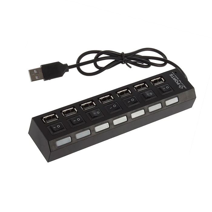 هاب 7 پورت Hi-Speed USB 2.0 کلید دار